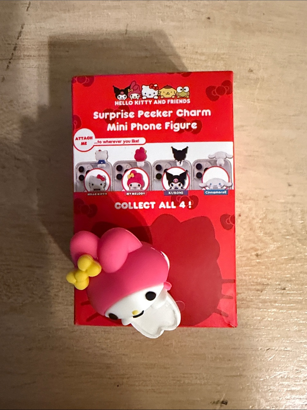 Hello Kitty Surprise Peeker Charm Mini Phone Figure - My Melody